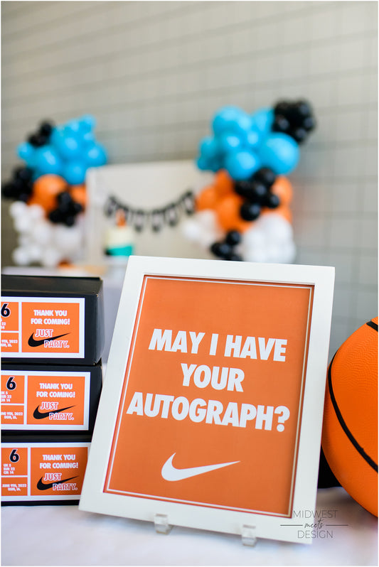 'May I Have Your Autograph' Sports Guestbook Sign