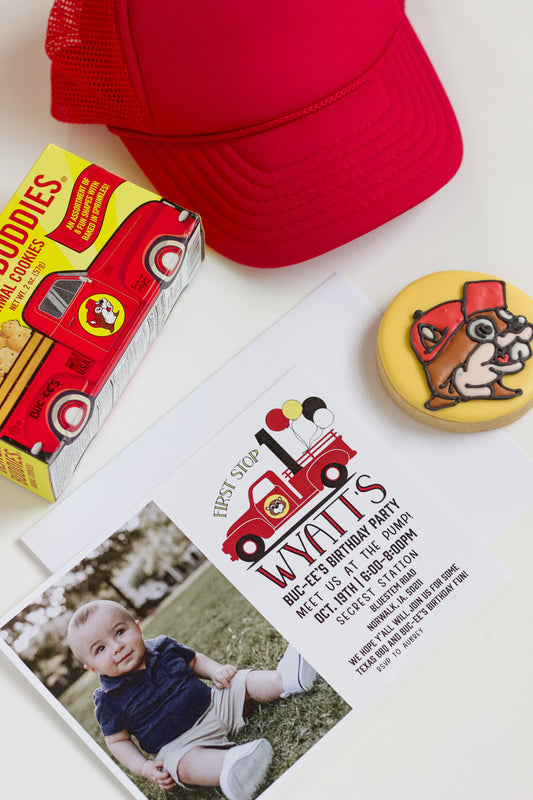 Buc-ee's Gas Station Inspired Birthday Invite - Digital/Print