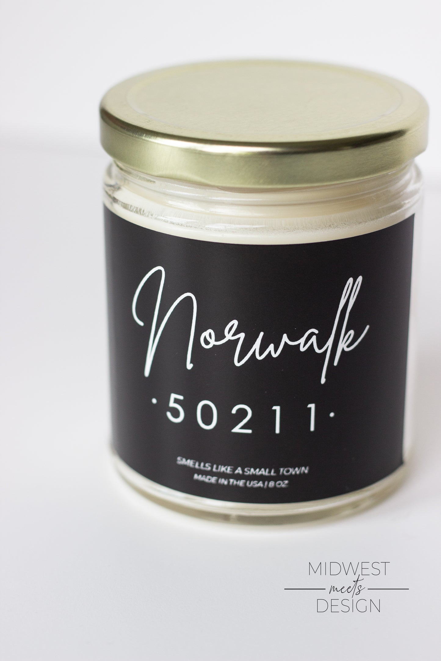 Norwalk, Iowa Zip Code Candle