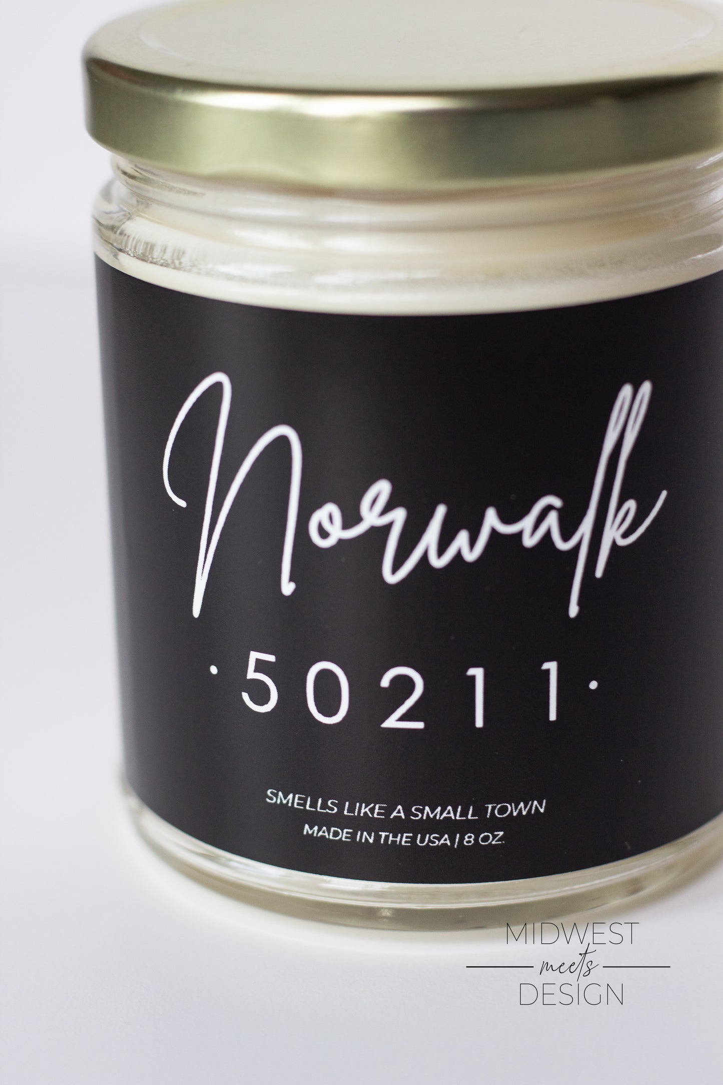 Norwalk, Iowa Zip Code Candle