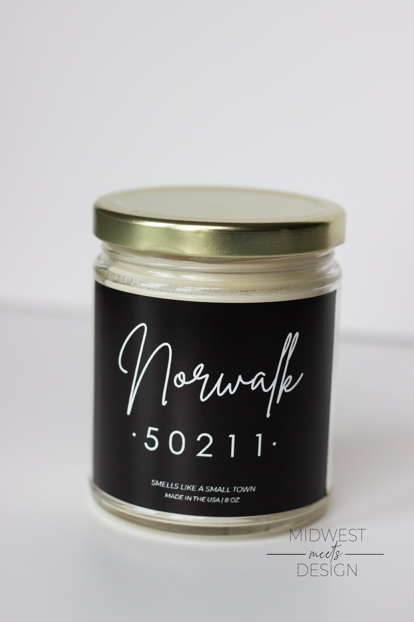 Norwalk, Iowa Zip Code Candle