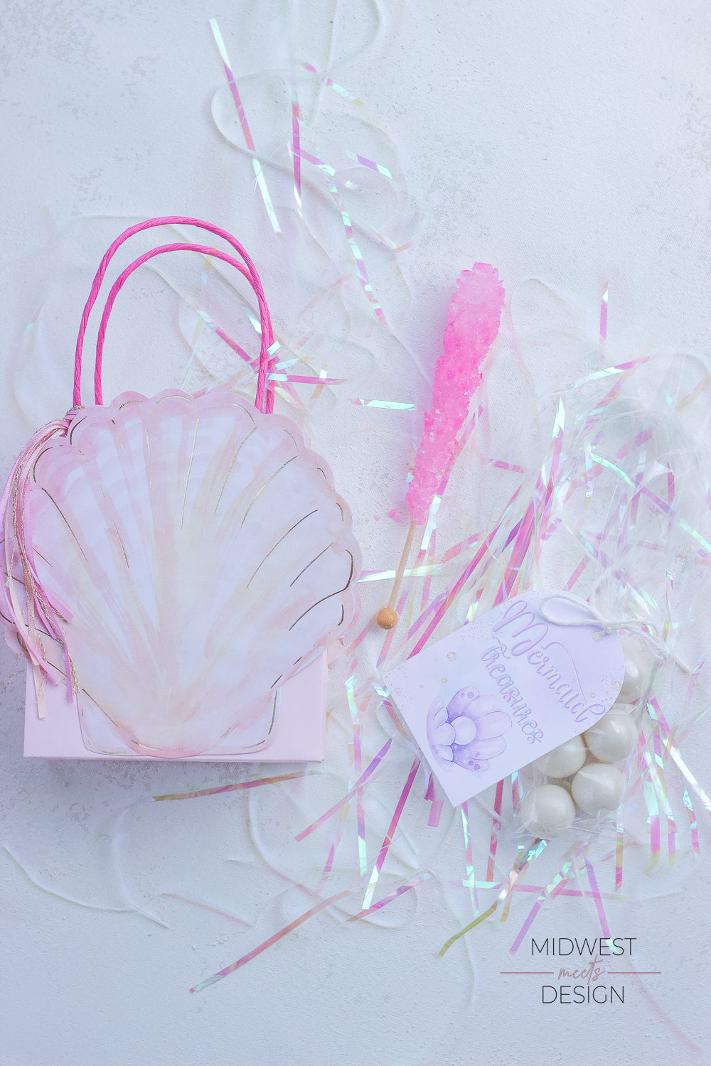 Sea Shell Party Bags - 8 count