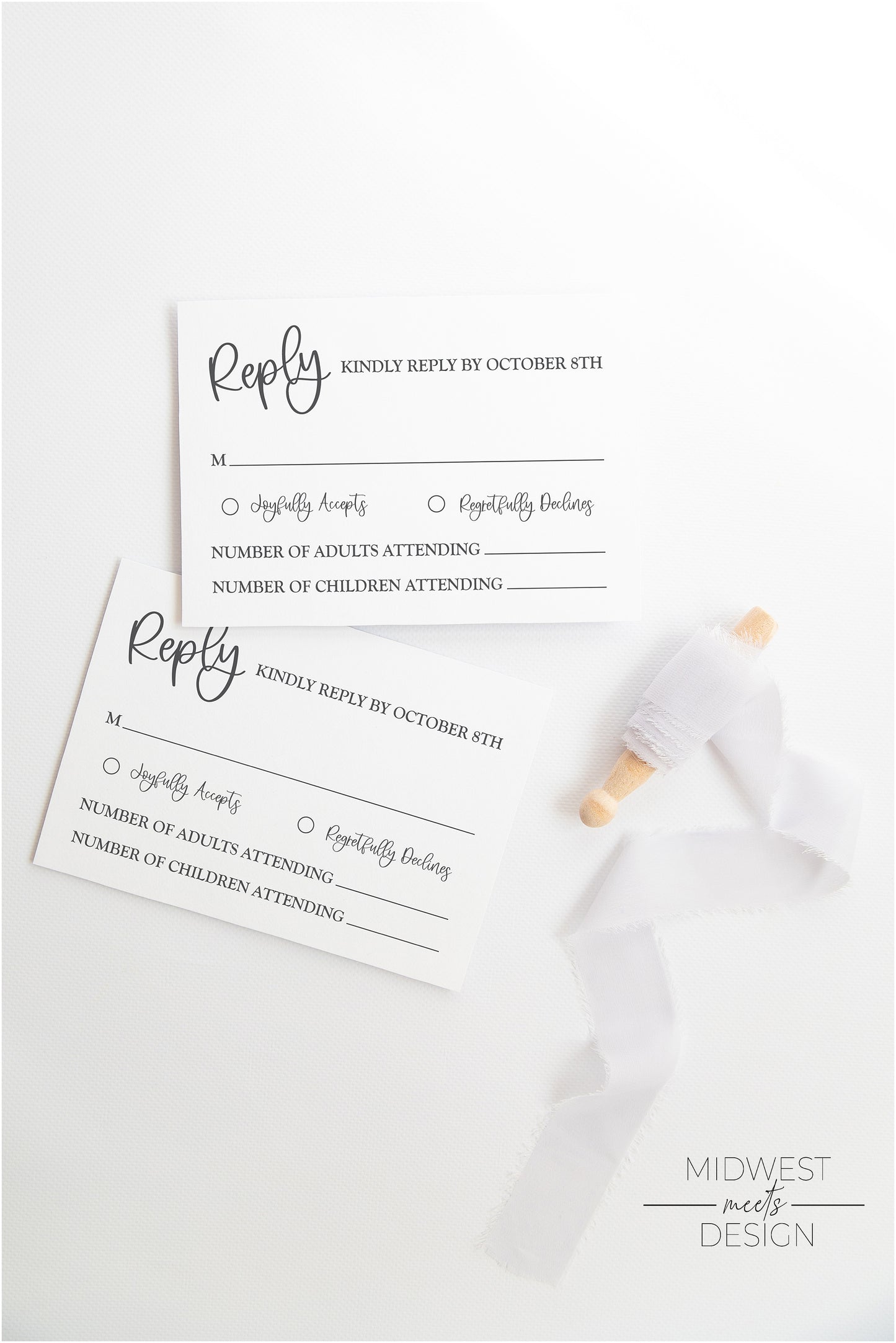 Peony Wedding Tri-Fold Invite Suite - Printed 4 Piece