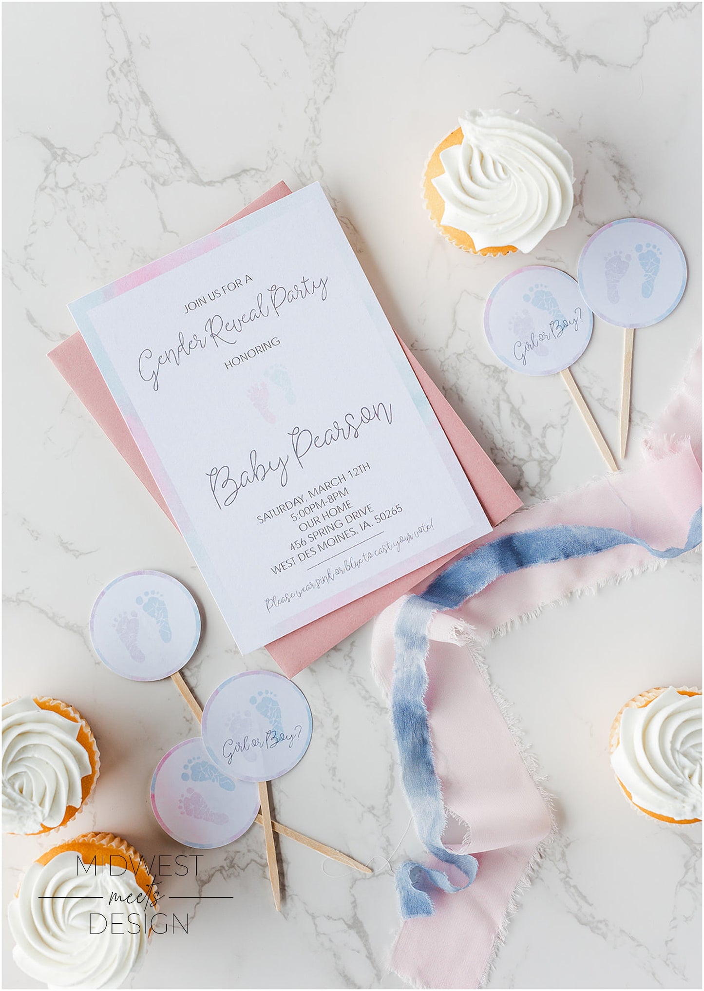 Gender Reveal Baby Shower Bundle - Digital Download