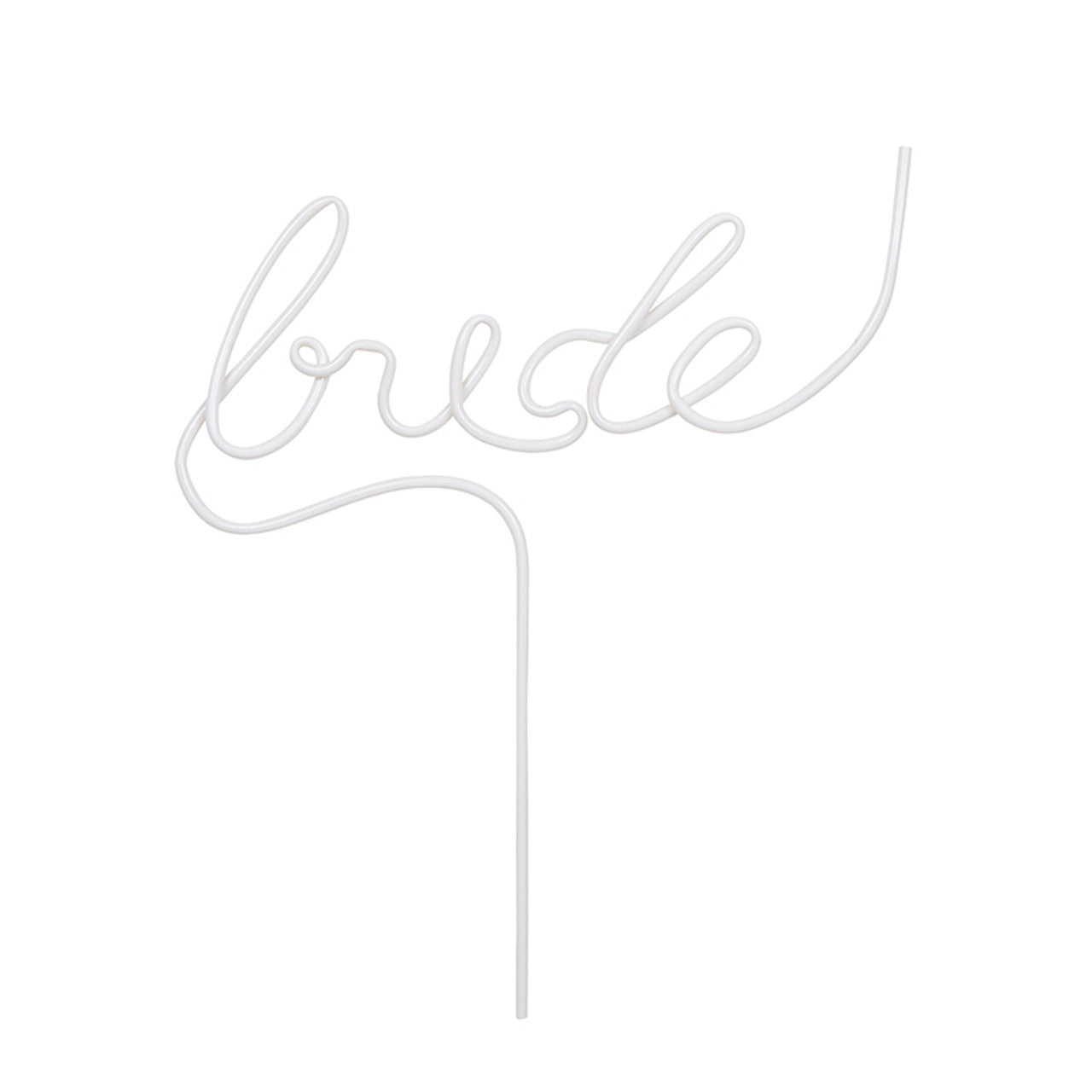 'Bride' Party Straw - Plastic