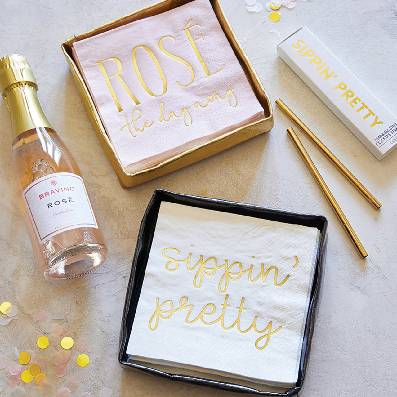 5" Gold Stainless Steel Reusable Straws