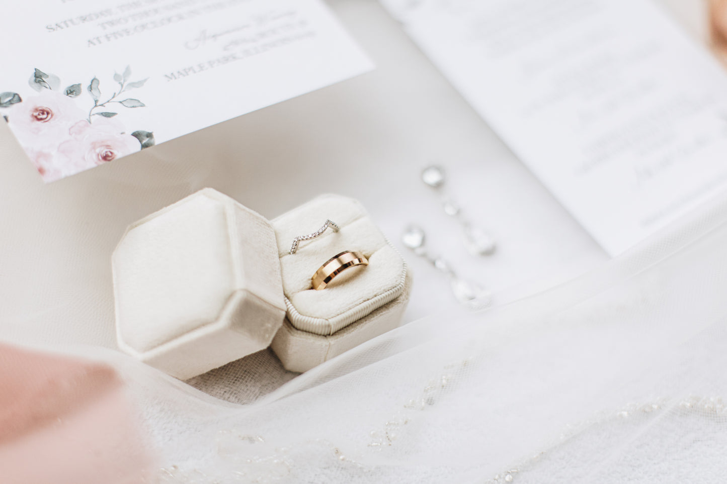 Anna Floral Wedding Invite Suite - Printed 5 Piece