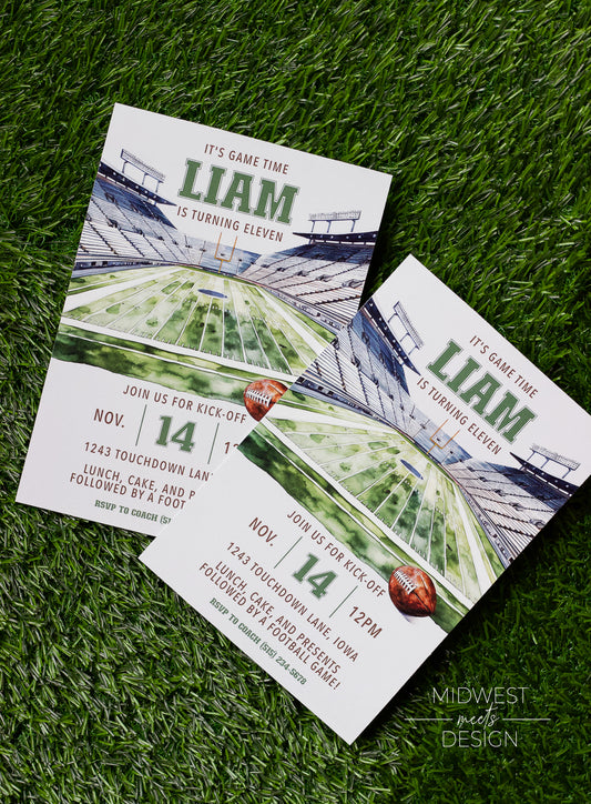 NFL Football Inspired Birthday Invite - Digital/Print