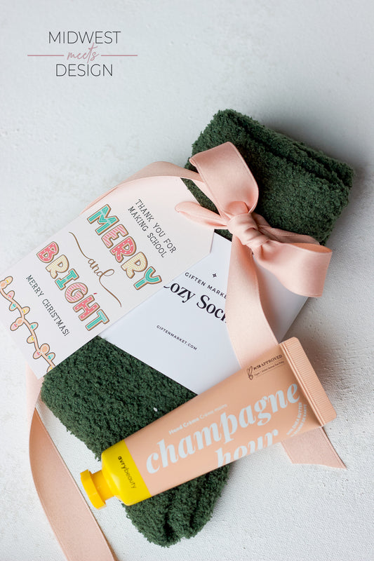 Teacher Merry + Bright Christmas Gift Set