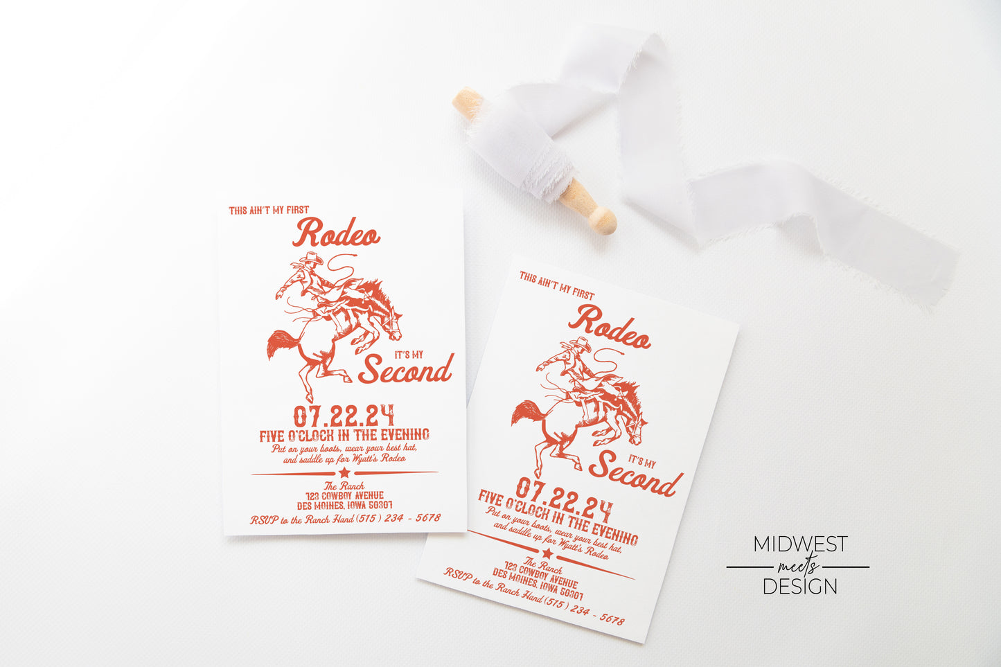 Ain't My First Rodeo Party Invites - Digital/Print