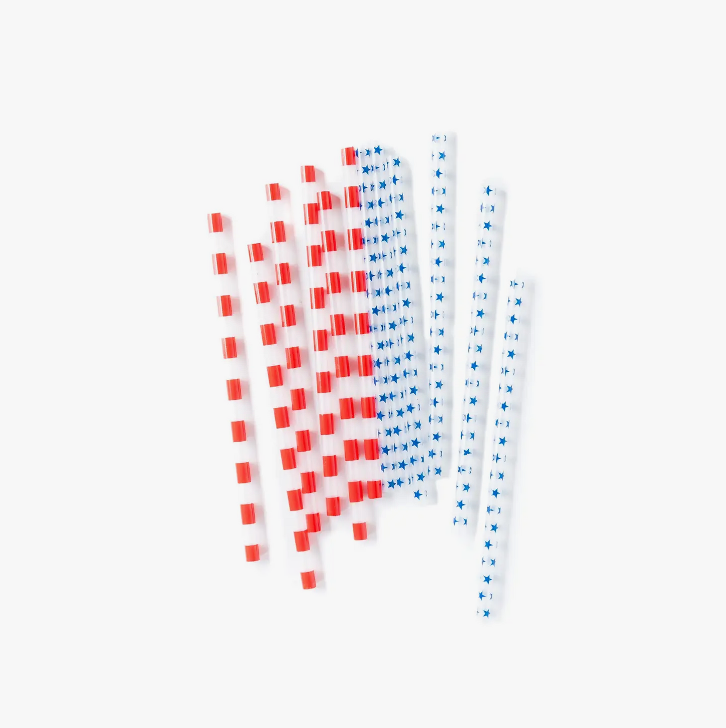 Stars and Stripes Straws - Reusable Plastic Straws
