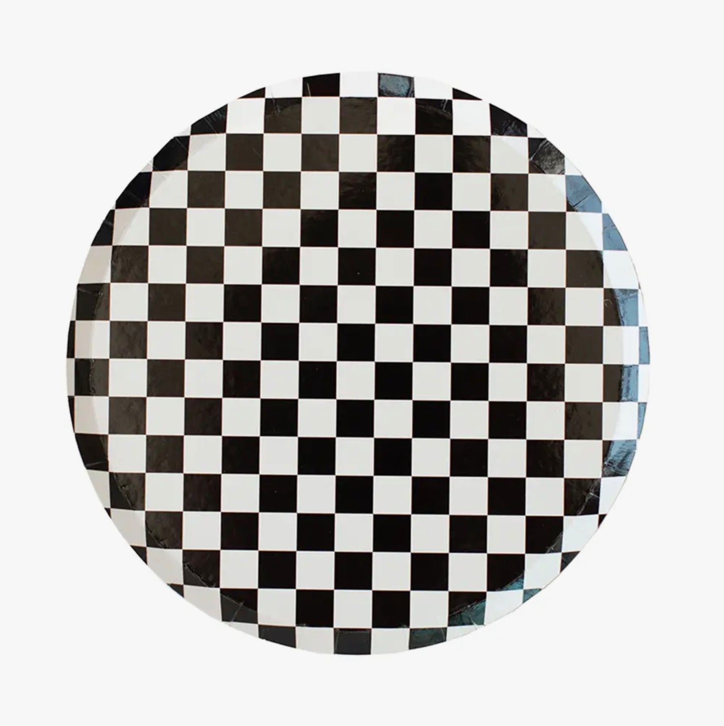 Checkered Black and White Dessert Plates - 8 Pk.