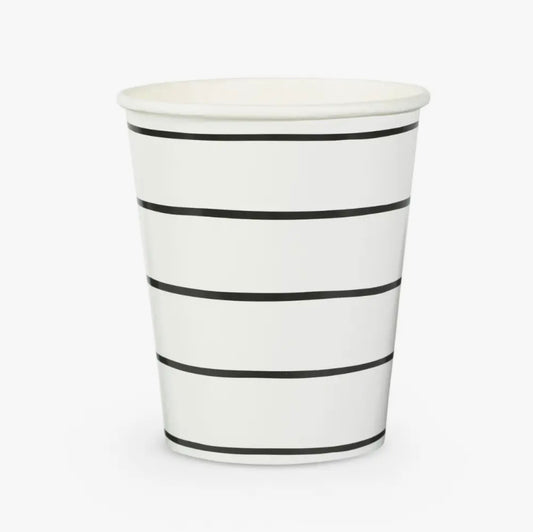 Frenchie Striped 9 oz Cups - 8 Pk.