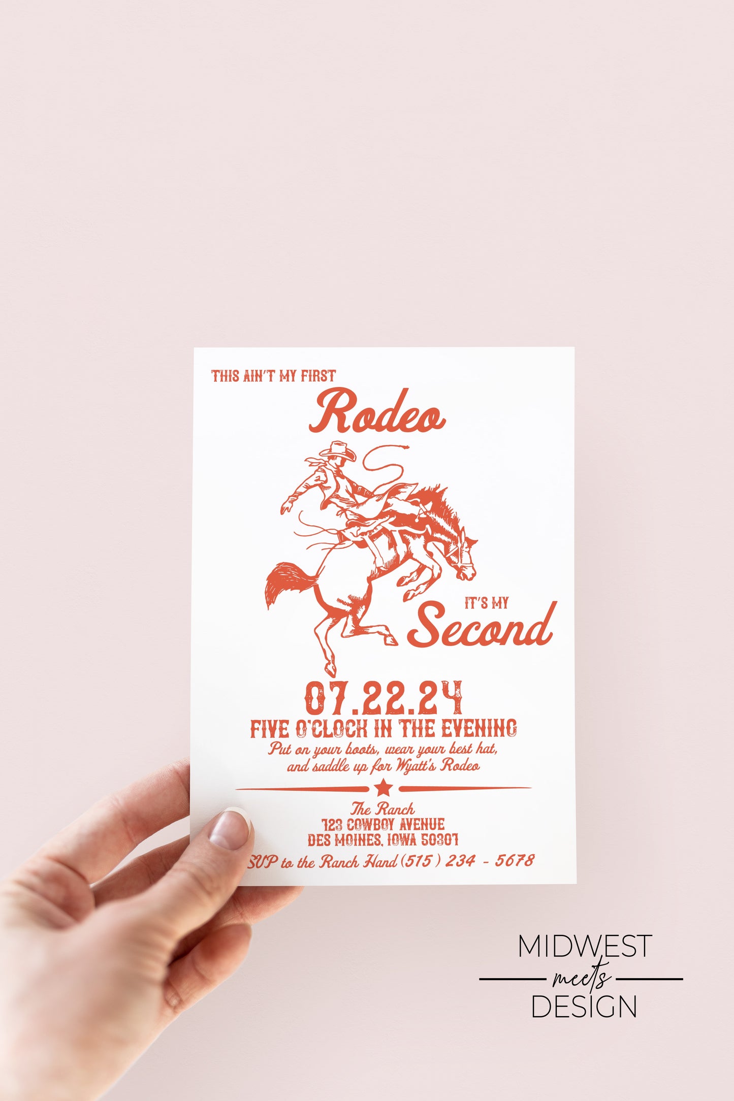 Ain't My First Rodeo Party Invites - Digital/Print