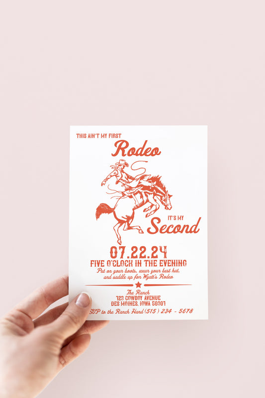 Ain't My First Rodeo Party Invites - Digital/Print