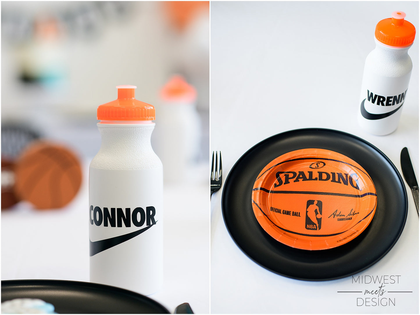 Nike Inspired Water Bottle Favors