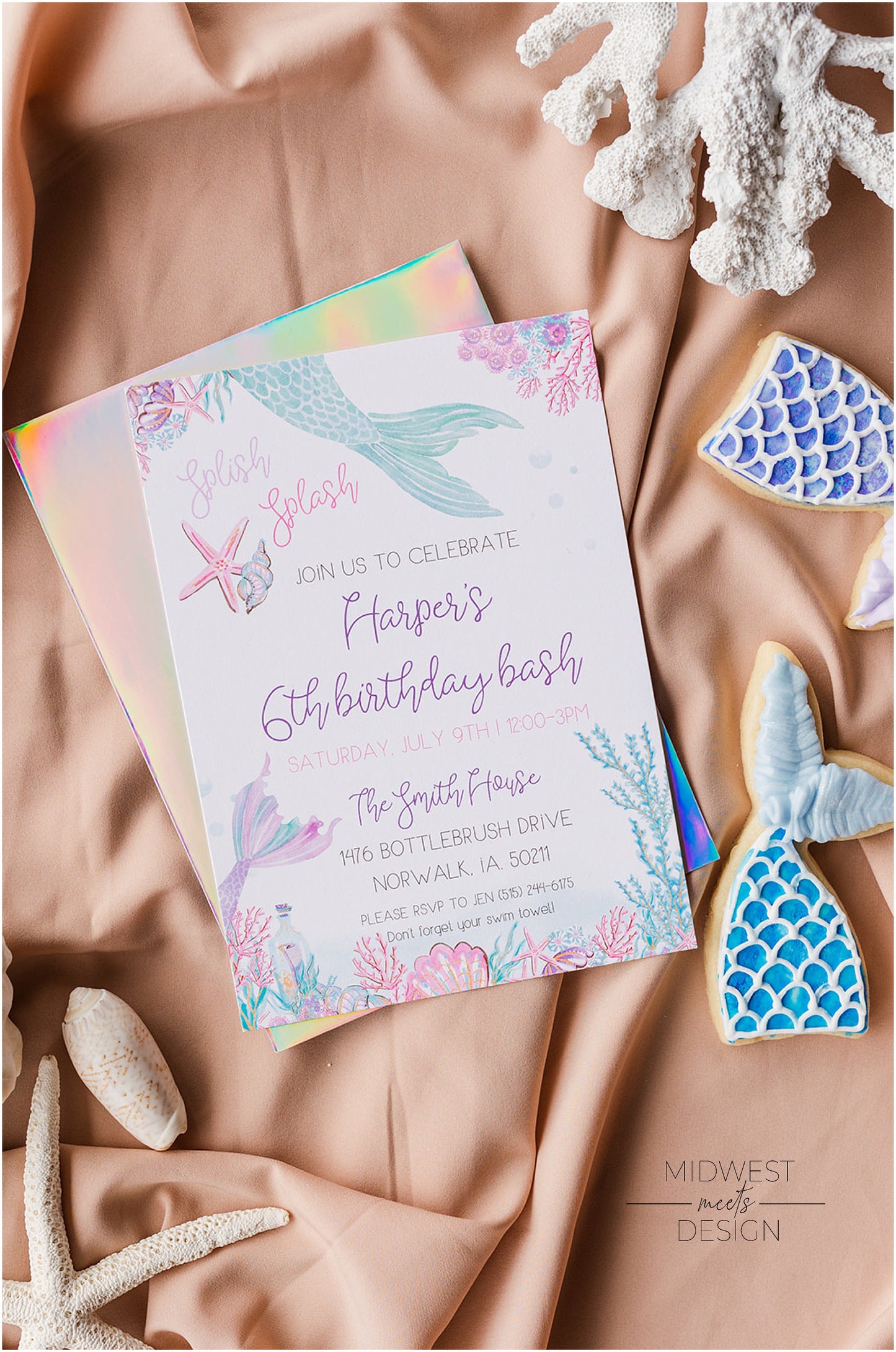 Mermaid Birthday Digital Bundle - Digital Download