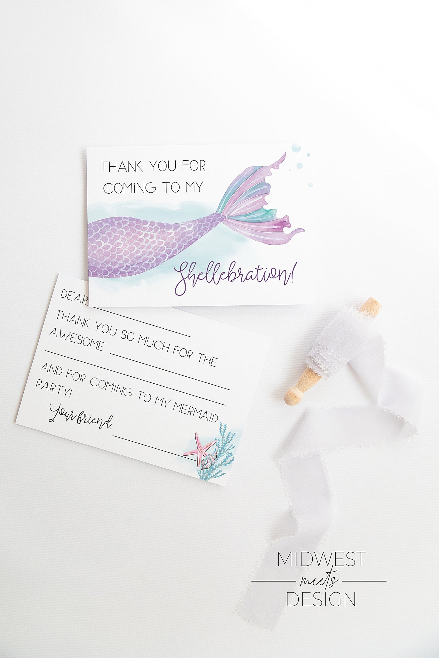 Mermaid Birthday Digital Bundle - Digital Download