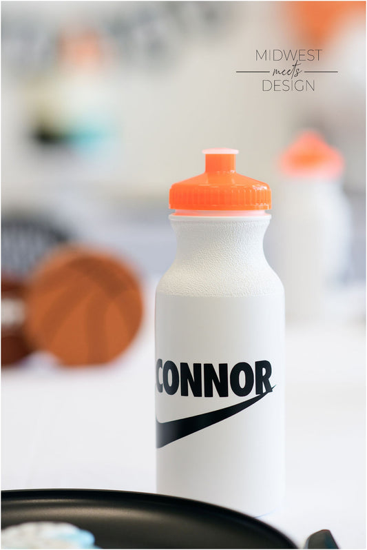 Nike Inspired Water Bottle Favors