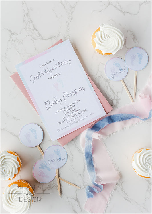 Gender Reveal Baby Shower Bundle - Digital Download