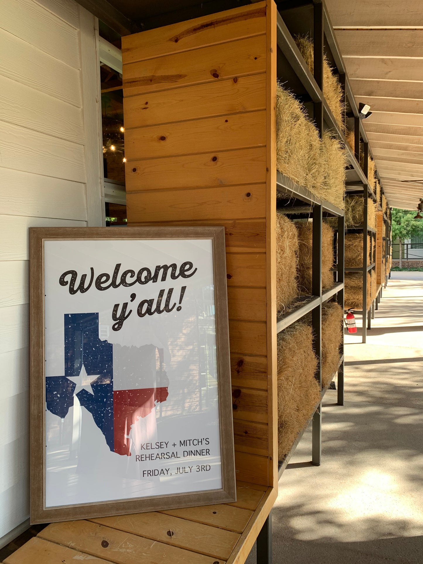 Texas Rehearsal Dinner Invite w/Welcome Sign - Digital Download