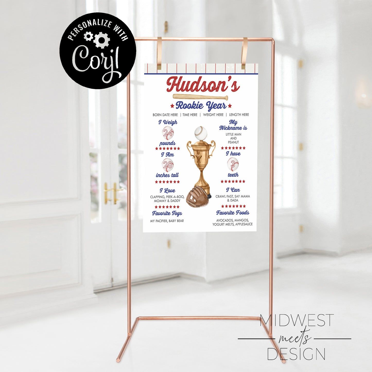 Rookie of the Year Milestone Stat Poster - Digital Download