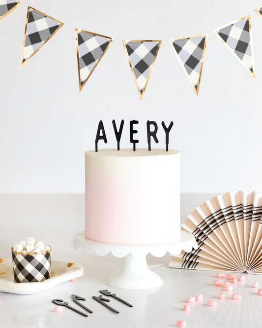 Black Letterboard Cake Toppers