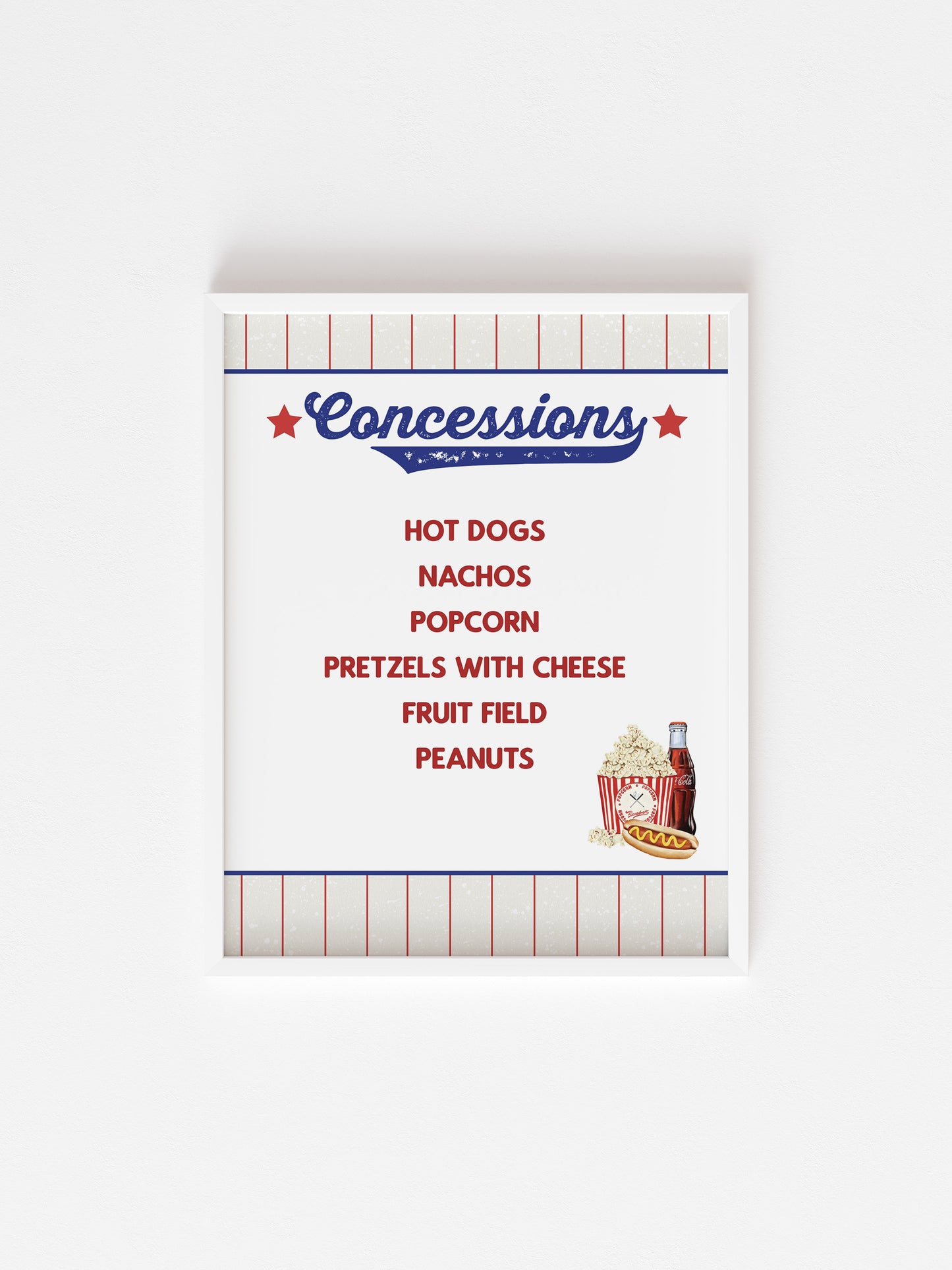 Rookie of the Year Food Menu (Editable) - Digital Download