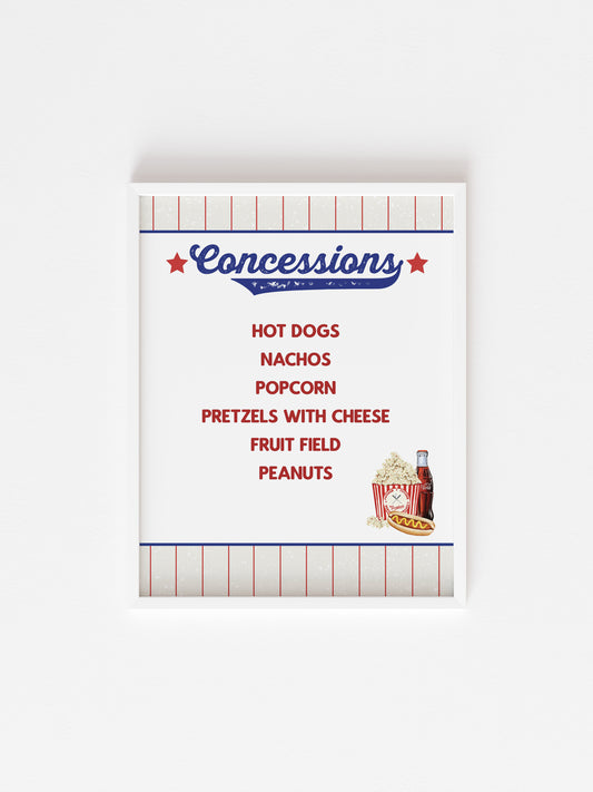 Rookie of the Year Food Menu (Editable) - Digital Download