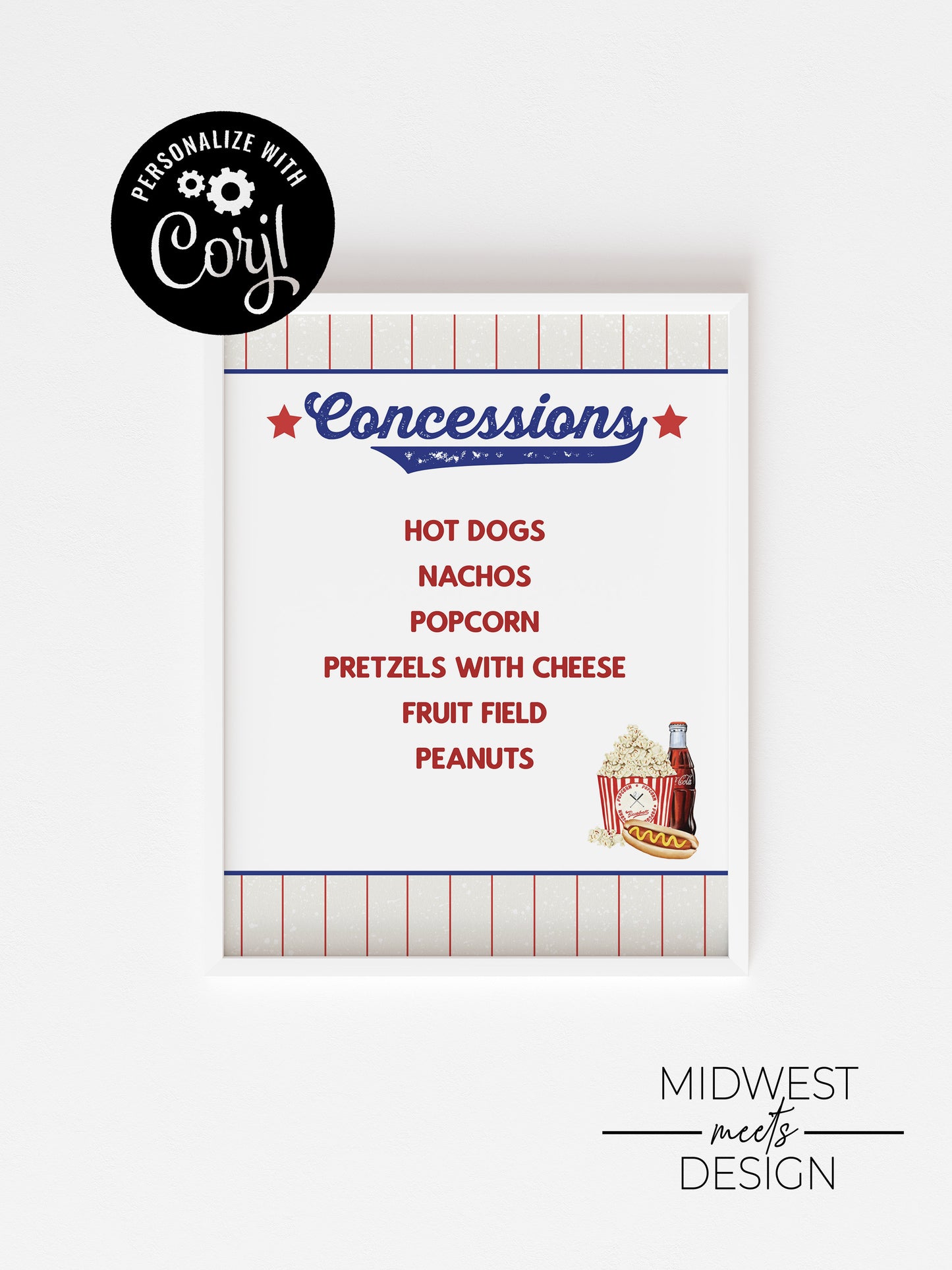 Rookie of the Year Food Menu (Editable) - Digital Download