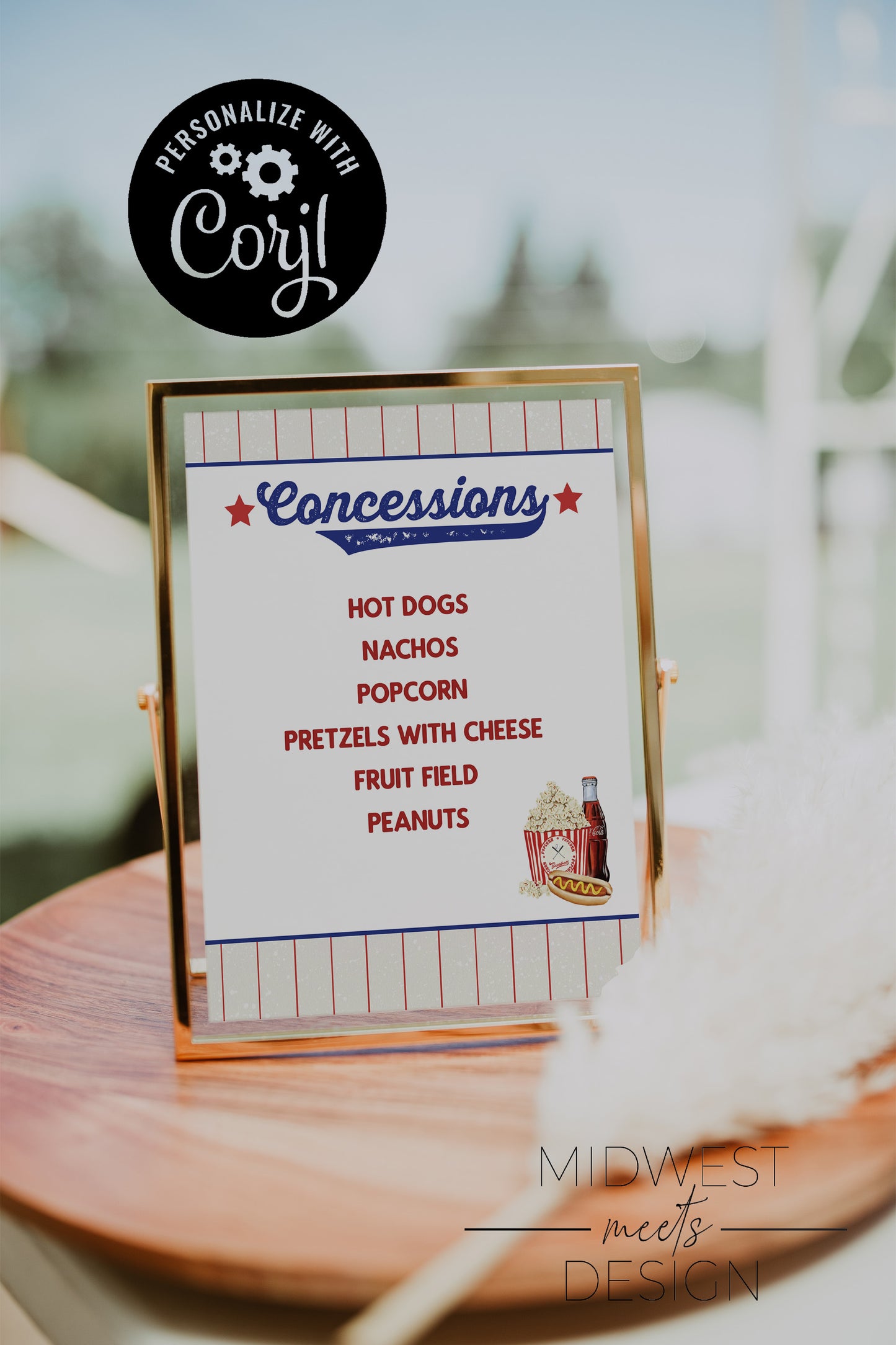 Rookie of the Year Food Menu (Editable) - Digital Download