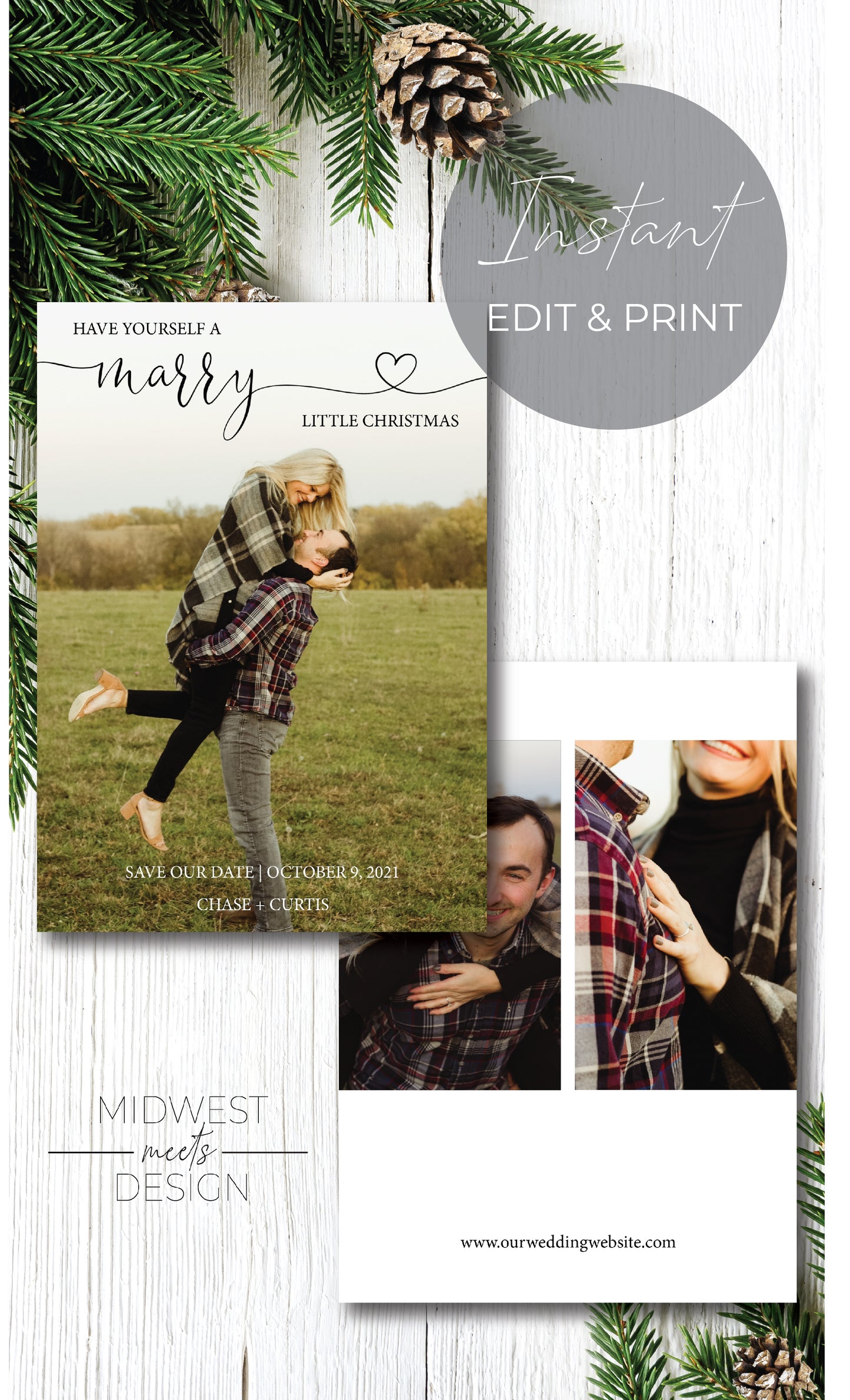 Wedding Save the Date (Have Yourself A Marry Little Christmas) - Digital Download