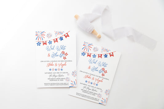 Wed, White & Blue Shower - Party Box